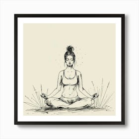 A Yoga Session Hand Drawn Sketch Illustration 1718673649 1 Art Print