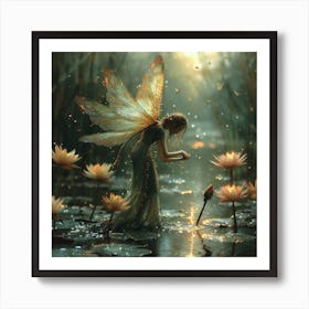 Fairy In Water Art Print