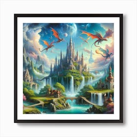 Castle Of Dragons 1 Art Print