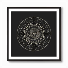 The Moon Square Art Print