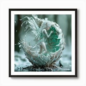 Fairy In The Egg Art Print