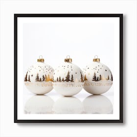 Christmas Tree Ornaments Art Print