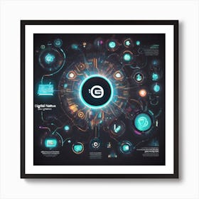 Digital World Infographic Art Print