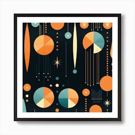 Retro Abstract Painting Art Print