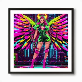 Neon Angel 35 Art Print