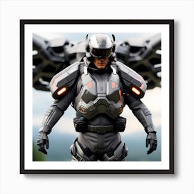 Futuristic Soldier 9 Art Print