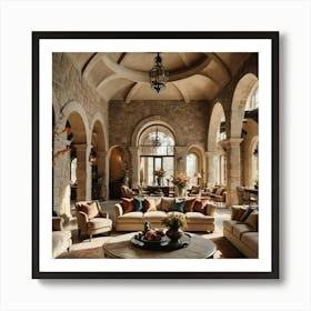 Living Room With Arches Poster