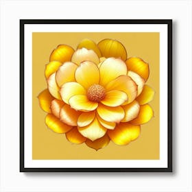 Yellow Lotus Flower Art Print