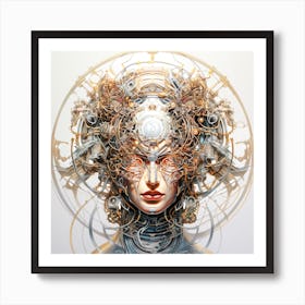 Cybernetic woman Art Print