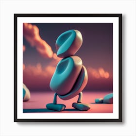 Smooth Stones In The Shape Of Legs 1 Art Print