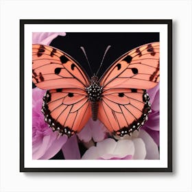 Butterfly On A Flower 1 Art Print