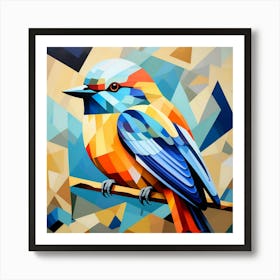 Cubism Art, Tit bird 3 Art Print