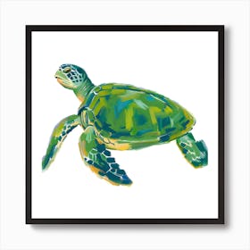 Green Sea Turtle 05 Art Print