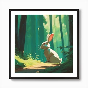 Rabbit In The Forest 22 Art Print