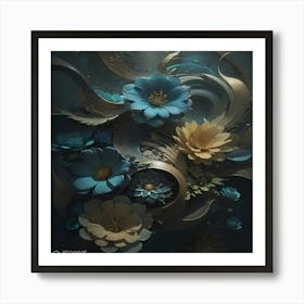 Flowers In The Dark Art Print