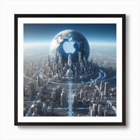 Futuristic Cityscape 136 Art Print