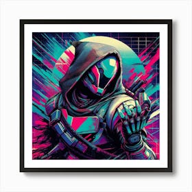 Destiny Hooded Man Art Print