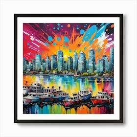 Vancouver Cityscape Art Print