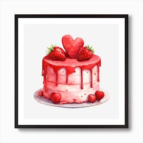 Valentine'S Day Cake 20 Art Print