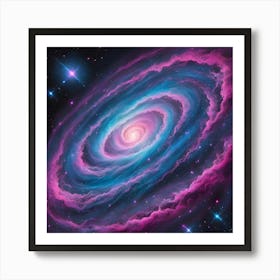 Galaxy Painting Art Print