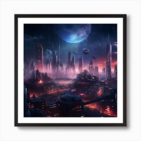 Futuristic City Art Print