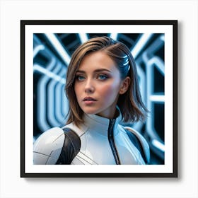 Futuristic Woman 34 Art Print