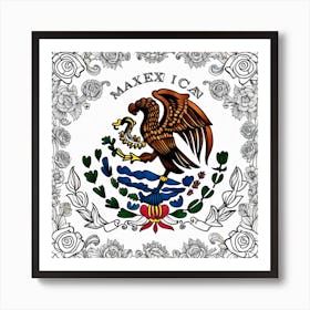 Mexico State Flag Art Print