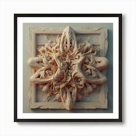 Carved Wood Wall Art Art Print