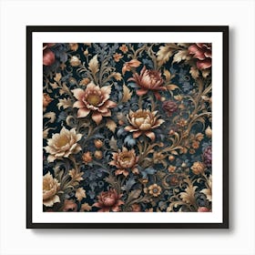 Floral Wallpaper Art Print