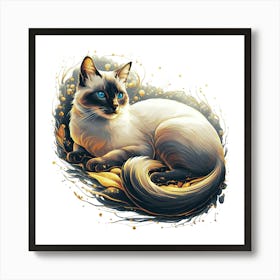 Siamese Cat 4 Art Print