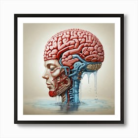 Brain In Water Art Print