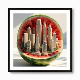 watermelon city Art Print