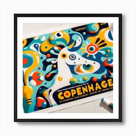 Copenhagen Travel Poster 2 Art Print