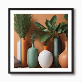 Planted vases abstract  Art Print