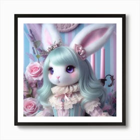 Lilac Bunny Art Print