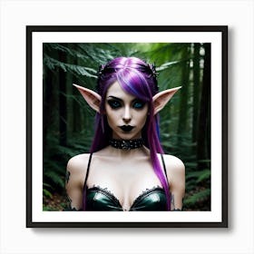 Elf In The Woods Art Print