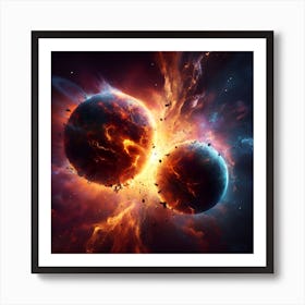 Worlds Collide Art Print