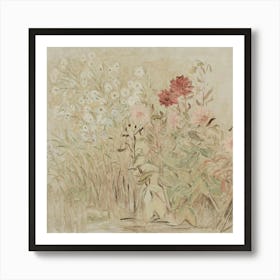 Flowers In The Garden Art Print