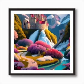 A beautiful and wonderful castle in the middle of stunning nature 5 Art Print