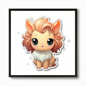 Cute Fox Sticker 1 Art Print