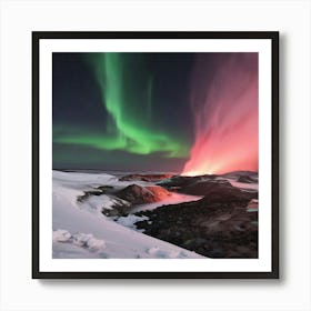 Aurora Borealis In Iceland 1 Art Print