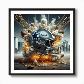 Dallas Cowboys Helmet Art Print