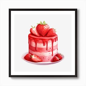 Strawberry Cake 18 Art Print