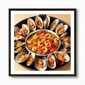 Clams And Mussels 1 Art Print
