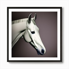 White Horse (1) Art Print