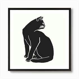 Black Cat Art Print