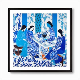 Chinese Women At Table Art Print