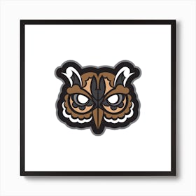 Owl Head Art Print