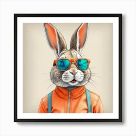 Rabbit In Sunglasses 6 Art Print