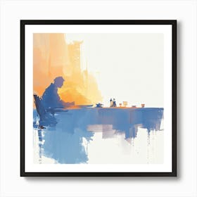 Man At A Table Poster